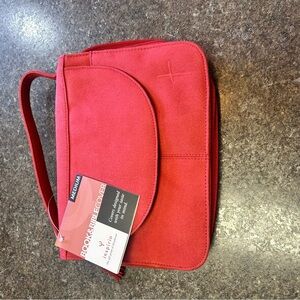 Inspirio Bible/Book Cover Fits up to 6 1/8" x 8 13/16" Suede-Look Red Easy carry